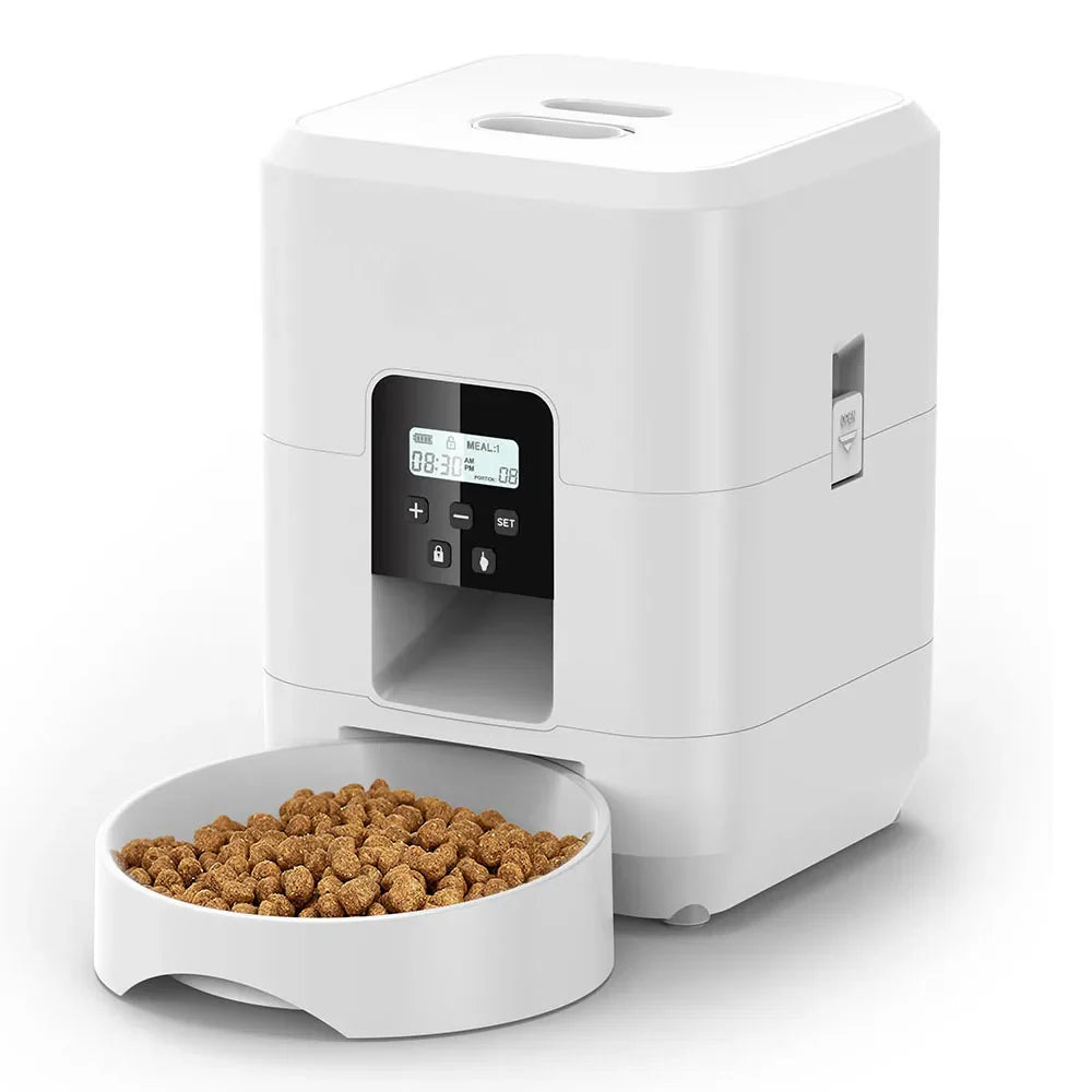 smart pet feeder automatic cat feeder dog slow food machine with timed quantitative automatic cat food dispenser cat dog bowl – Ansicht 20 – Produktbild von Soundmaxx Online